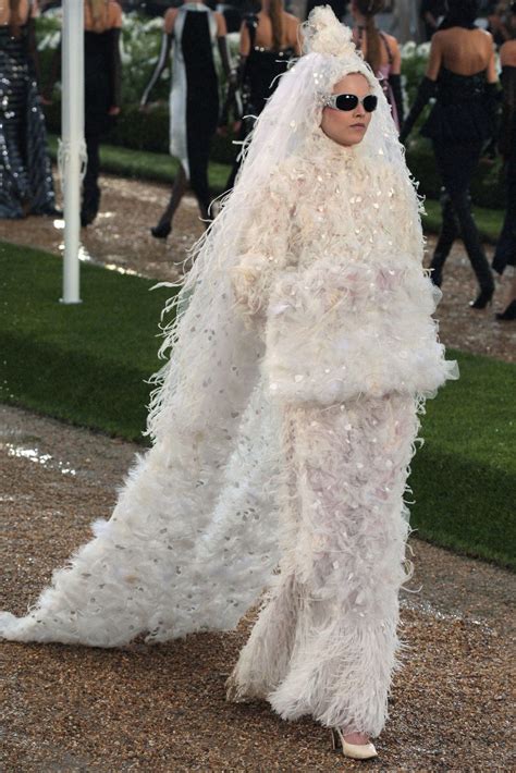 chanel bride|Chanel tuxedo wedding dress.